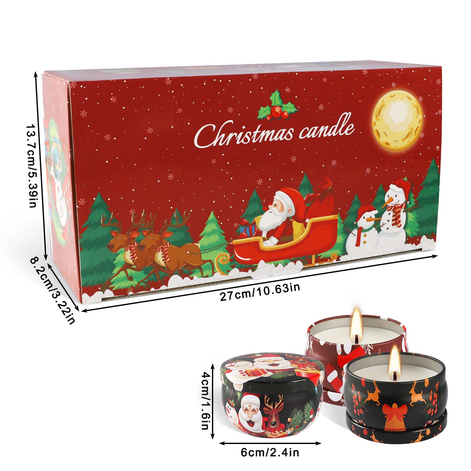 2.3인치, 16개입 크리스마스 향초 세트, 고품질 소 - Home Fragrance Gift 리뷰 및 가격